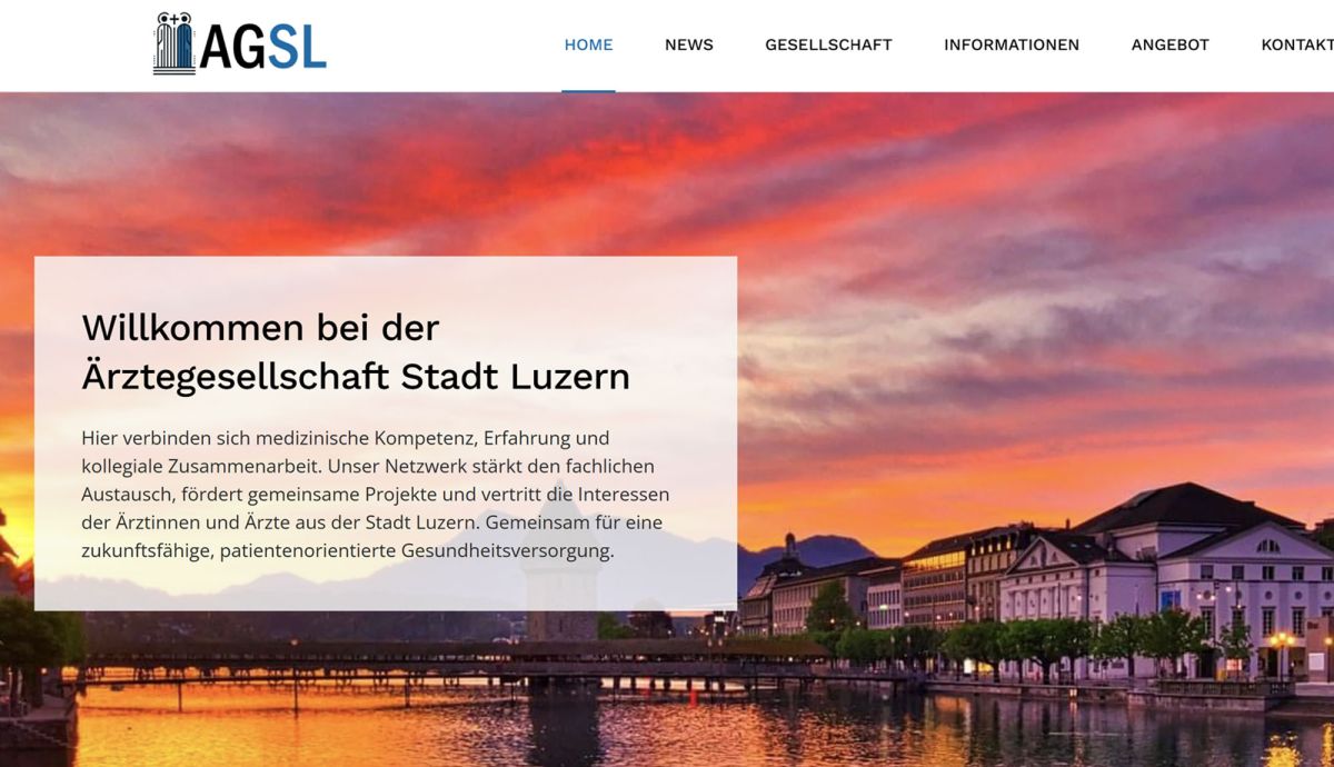 Neue Website der Ärztegesellschaft Stadt Luzern